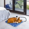 Pet Heating Pad Electric Dog Cat Heating Mat Waterproof Warming Blanket with 9 Heating Levels 4 Timer Setting Constan On Function Chewing-resistant S/