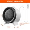 1000W Electric Space Heater Ceramic Heater Fan Heating Fan with 3 Modes 3S Fast Heating Tip-over Overheating Protection for Home Office Dormitry