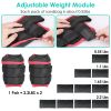 Ankle Weights Set 2.2/4.4LBS Pair Wrist Arm Ankle Weight with Iron Sandbags Fillings Length Adjustable Strap For Workout Physical Therapy Strength Tra