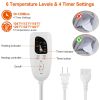 Electric Foot Warmer Heater Fast Heating Pad Cushion Mat Machine Washable with 6 Temperature Settings 4 Timer Modes