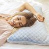 Cooling Memory Foam Pillow Ventilated Soft Bed Pillow w/ Cooling Gel Infused Memory Foam Heat Moisture Reducing Cooling Fiber Breathable Machine Washa