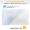 Cooling Memory Foam Pillow Ventilated Soft Bed Pillow w/ Cooling Gel Infused Memory Foam Heat Moisture Reducing Cooling Fiber Breathable Machine Washa