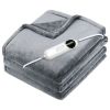 Electric Heated Throw Flannel Heated Blanket with 10 Heat Settings Auto off Washable for Home Office Usage 59x71in
